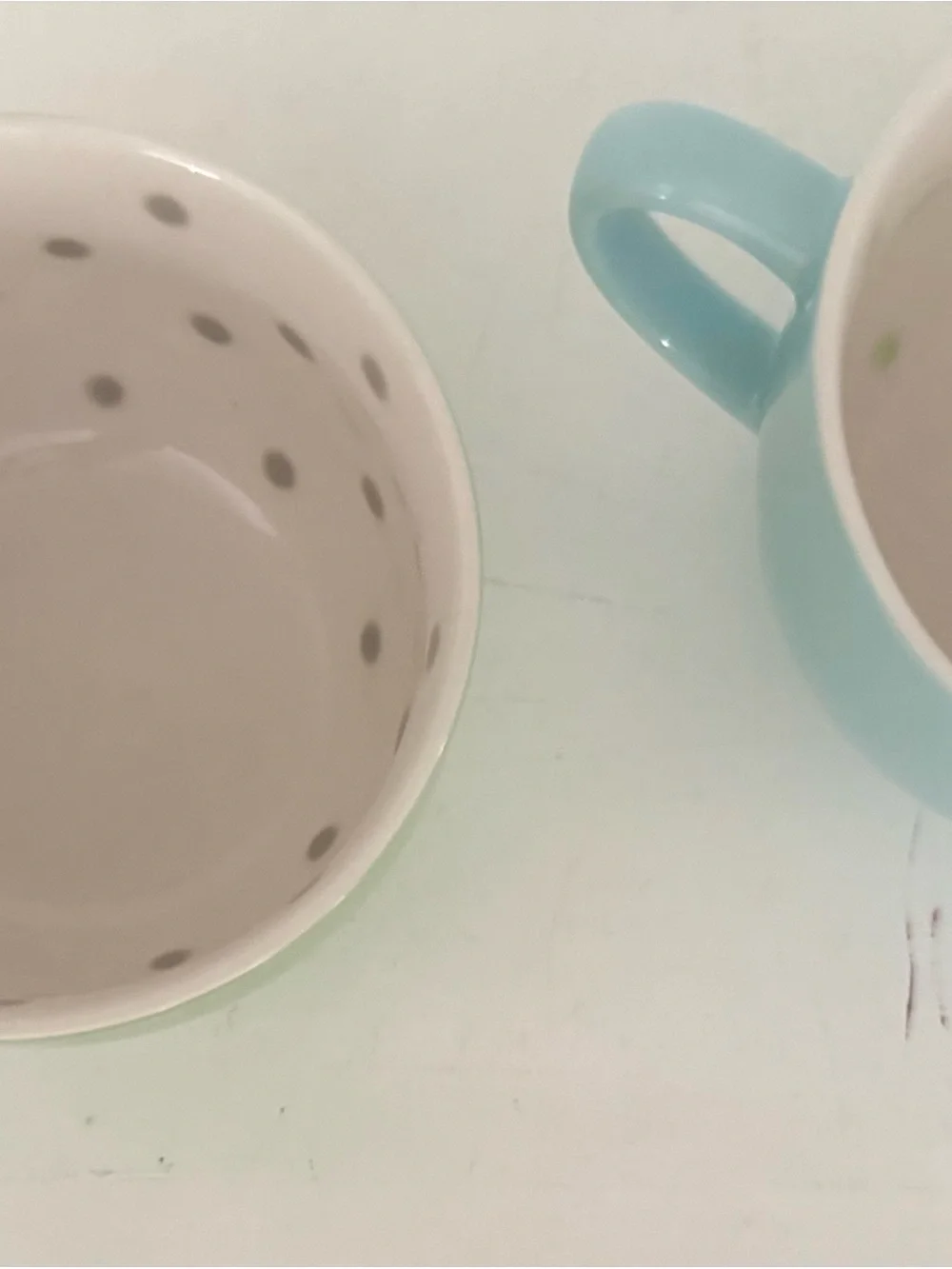 Starbucks Rate Vintage 2005 Green and Light Blue Latte Mug Set